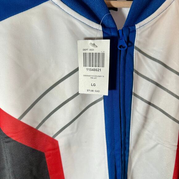 Overwatch NWT Men's Large Soldier 76 Blue Full Zip Track Jacket Athleisure - Picture 5 of 13